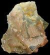 Quartz Encrusted Yellow Cubic Fluorite Cluster - Morocco #44851-1